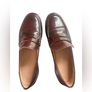 Womens Christyn Bloodstone Patent Leather Penny Loafers